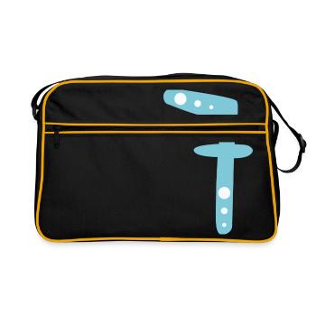 Number 7 - Retro Bag - black/gold - Front