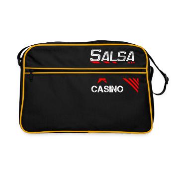 Salsa Casino white - Pro Dance Edition - Retro Tasche - Schwarz/Gold - Vorne
