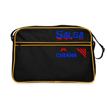 Salsa Cubana blue - Pro dance Edition - Retro Tasche - Schwarz/Gold - Vorne