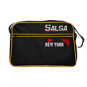 Salsa New York Classic white - Pro Dance Edition - Retro Tasche - Schwarz/Gold - Vorne