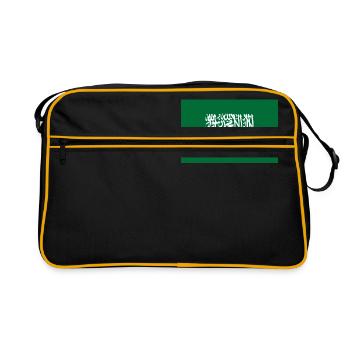 Drapeau national d'Arabie Saoudite - Sac Retro - noir/or - Devant