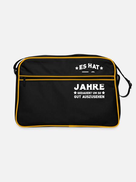 Es hat 70 Jahre gedauert um so gut auszusehen - Retro Tasche - Schwarz/Gold
