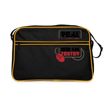 Testeurs bêta de la vie réelle! - Sac Retro - noir/or - Devant