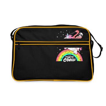 Mega! Licorne Flamingo Panda Crew Shirt - Sac Retro - noir/or - Devant