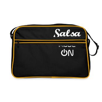 Salsa MODE sur blanc - shirt Salsa Dance - Sac Retro - noir/or - Devant