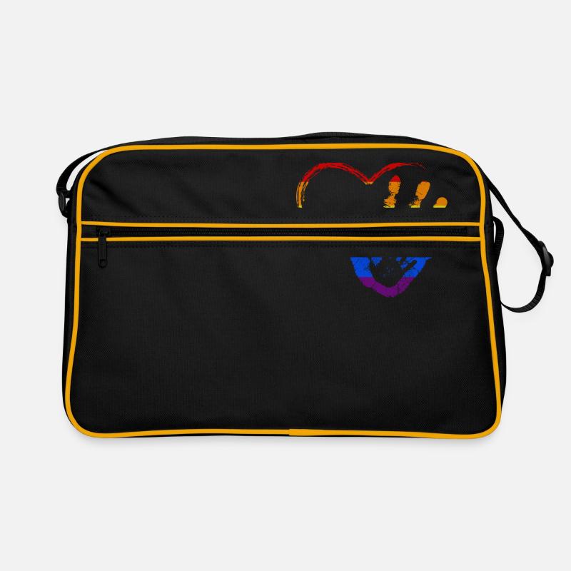 RAINBOW HAND IN HAND Retro Tasche