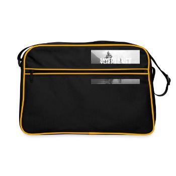 Vegan Veganer Am Geilsten - T Shirt für Gewinner - Retro Tasche - Schwarz/Gold - Vorne