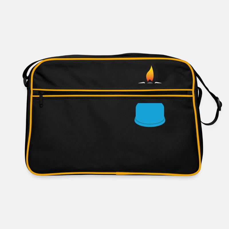 Camping Gaskocher - Retro Tasche - Schwarz/Gold