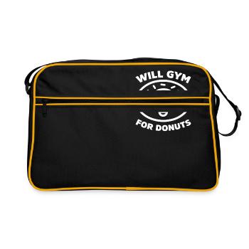 Will Gym For A Donuts - Sac Retro - noir/or - Devant