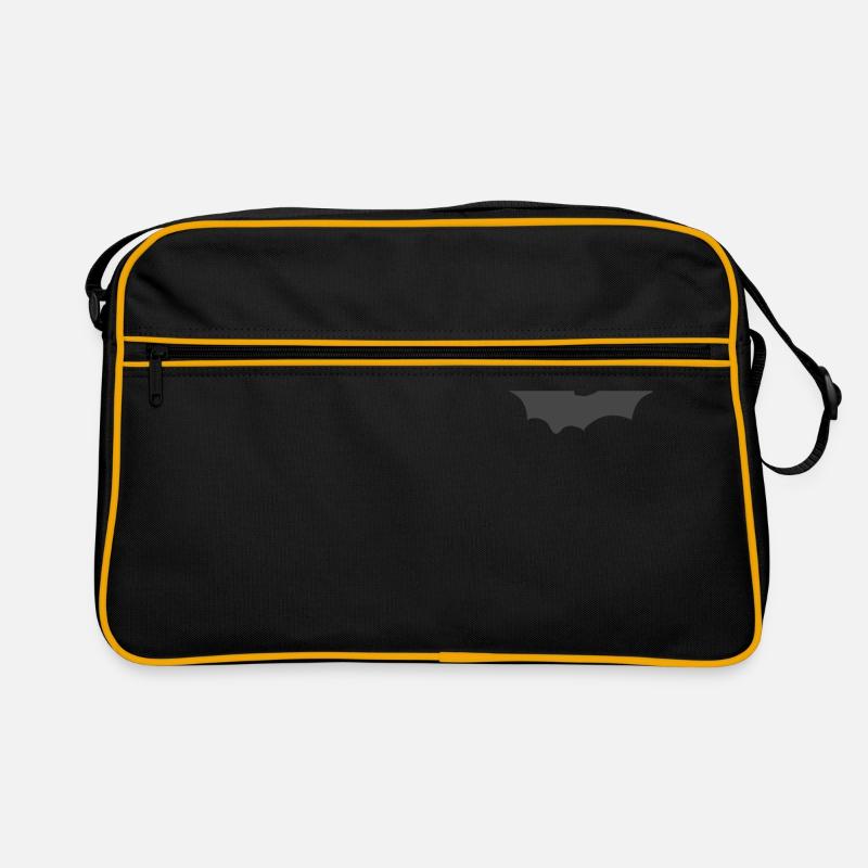Fledermaus, Halloween, Batman, Robin, Grusel - Retro Tasche - Schwarz/Gold
