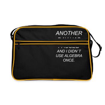 Algebra mathematics school math fun fun funny - Retro Bag - black/gold - Front