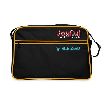 Joyful Merry And Blessed - Retro Bag - black/gold - Front