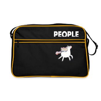 Unicorn no matter free fantasy gift people love - Retro Bag - black/gold - Front
