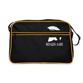 Molon Labe Sparta casque Spartan combat cadeau - Sac Retro - noir/or - Devant