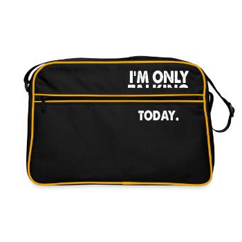 Hundeliebe Hundehalter - Retro Tasche - Schwarz/Gold - Vorne