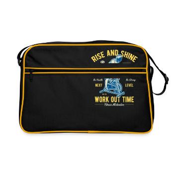 Work out time - Retro Bag - black/gold - Front
