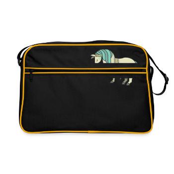 Pony - Retro Tasche - Schwarz/Gold - Vorne