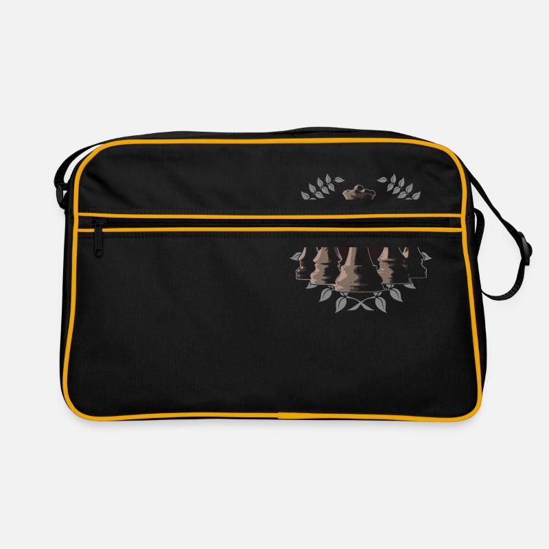 Echecs - pièces d'échecs - Sac Retro - noir/or