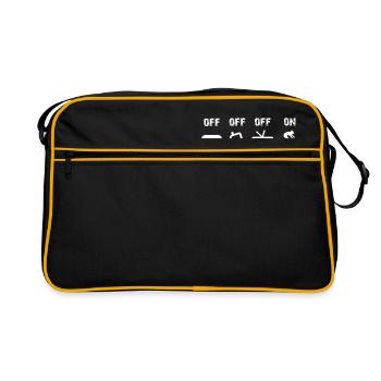 Cycliste VTT cadeau VTT freeride - Sac Retro - noir/or - Devant