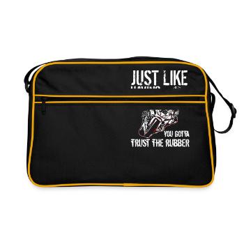 coureur moto sexe superbike - Sac Retro - noir/or - Devant