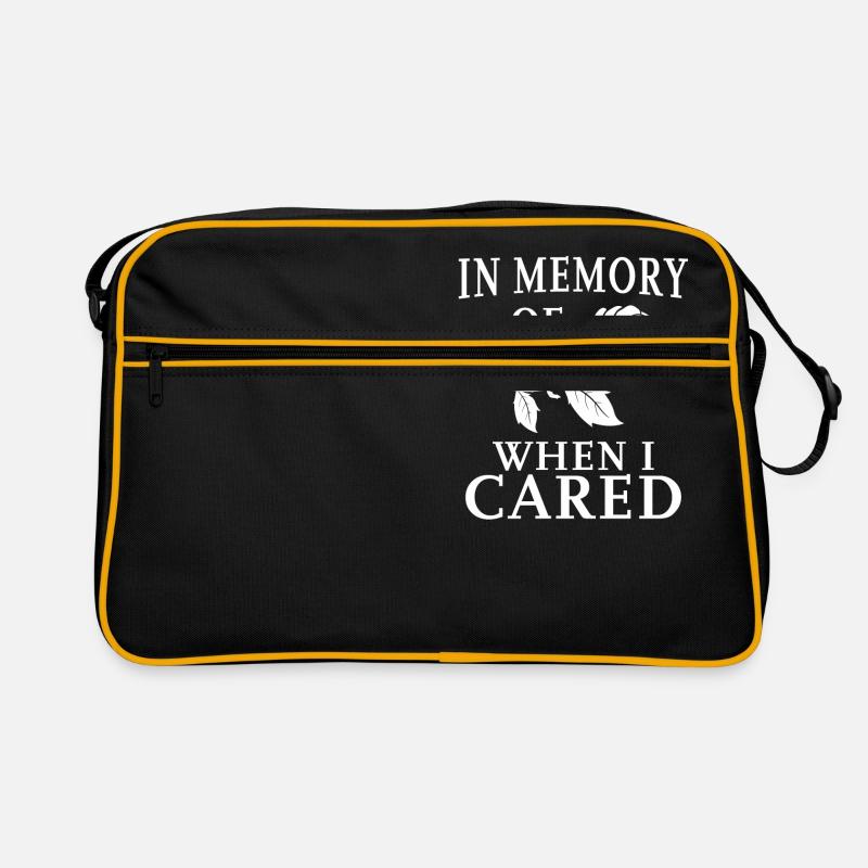 In Memory Of When I Cared - Retro Tasche - Schwarz/Gold