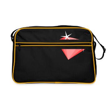 Pinker Diamant - Retro Tasche - Schwarz/Gold - Vorne