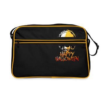 Joyeux Halloween Crâne - Sac Retro - noir/or - Devant