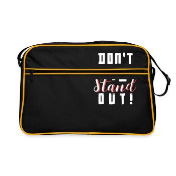 Ne pas inclure dans STAND OUT Inspirational Life Quote - Sac Retro - noir/or - Devant