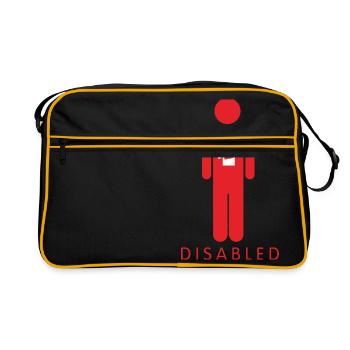 Disabled Battery Male - Retro Bag - black/gold - Front