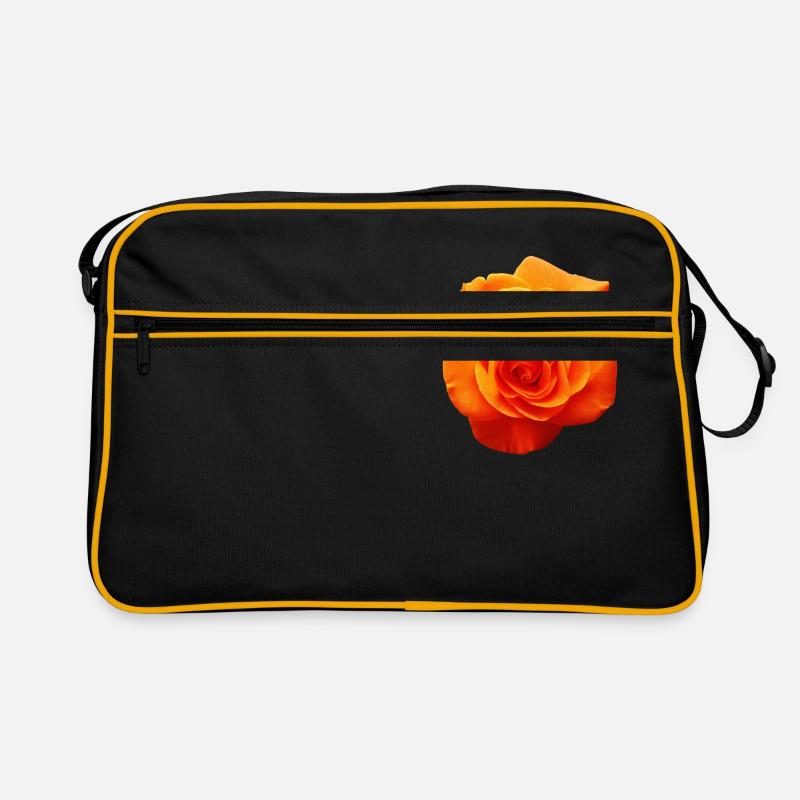 Orange Flower - Retro Bag - black/gold