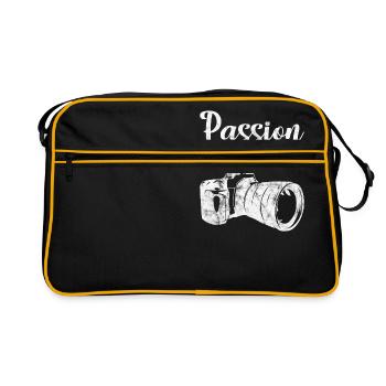 Passion of a photographer - Retro Bag - black/gold - Front