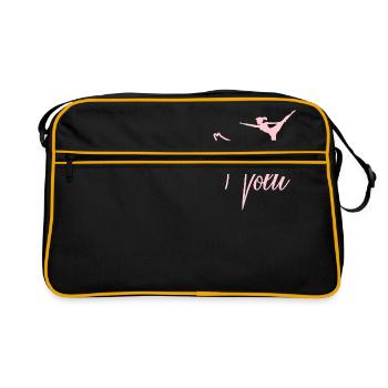 Équitation volti cadeau fille voûtée - Sac Retro - noir/or - Devant