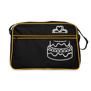 Torte - Retro Tasche - Schwarz/Gold - Vorne