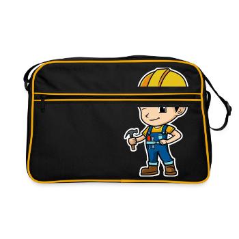 construction worker - Retro Bag - black/gold - Front