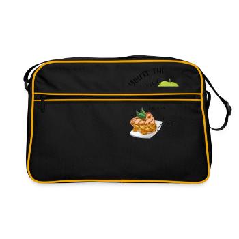 Vous êtes la pomme à ma tarte correspondant à des chemises de couple - Sac Retro - noir/or - Devant