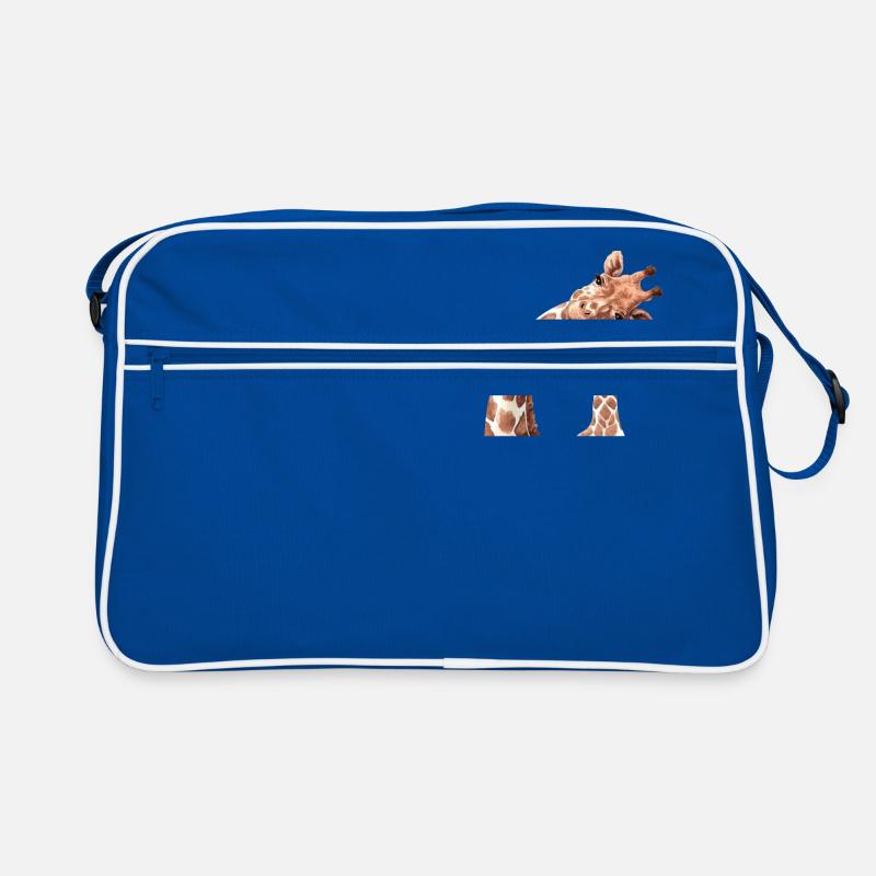 Mutter und Tierbabys Aquarell Giraffe Mutter Retro Tasche