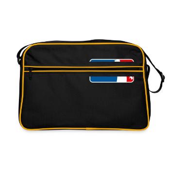 Pétanque Boule Logo Major League USA France Style - Sac Retro - noir/or - Devant