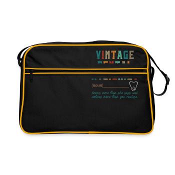 Hygiéniste dentaire vintage - Sac Retro - noir/or - Devant