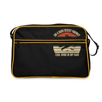 On a Dark Desert Highway Cool Wind In My Hair - Retro Bag - black/gold - Front