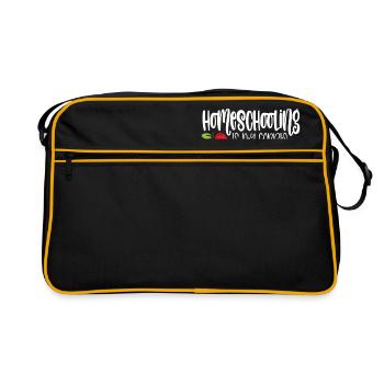Homeschooling is my Cardio Homeschool Teacher - Retro Bag - black/gold - Front