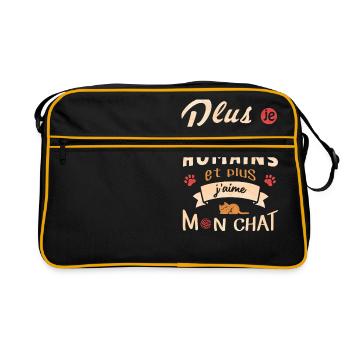 J aime mon chat - Sac Retro - noir/or - Devant