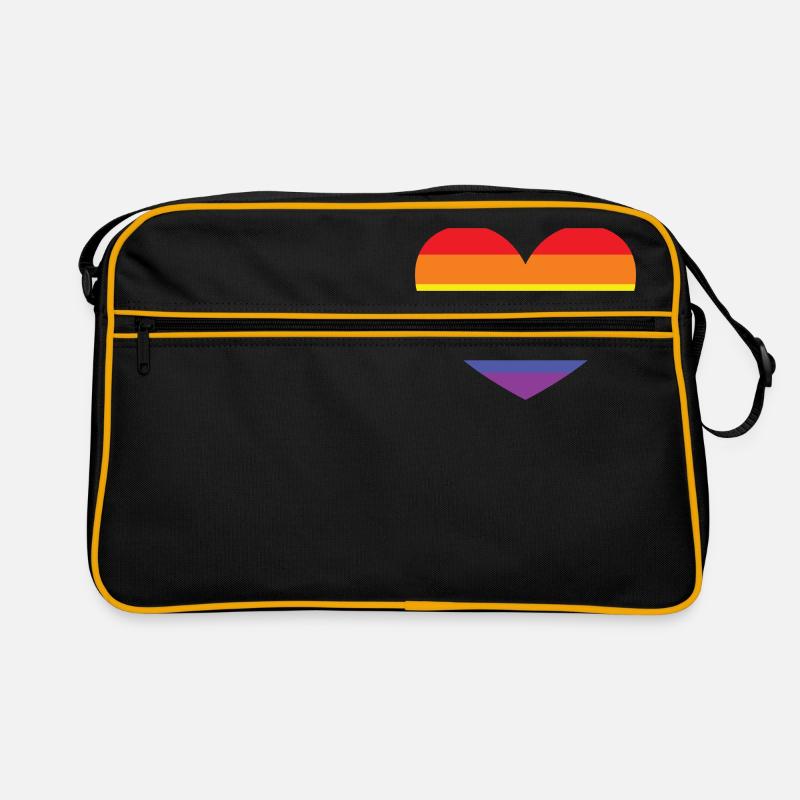 RAINBOW HEART Retro Tasche