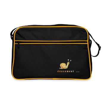 doucement, escargot, lent - Sac Retro - noir/or - Devant