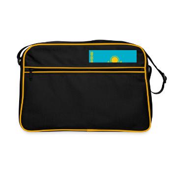 Drapeau national du Kazakhstan - Sac Retro - noir/or - Devant