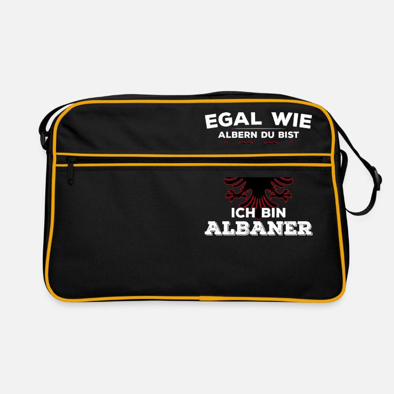 Egal wie albern du bist, ich bin Albaner! Retro Tasche