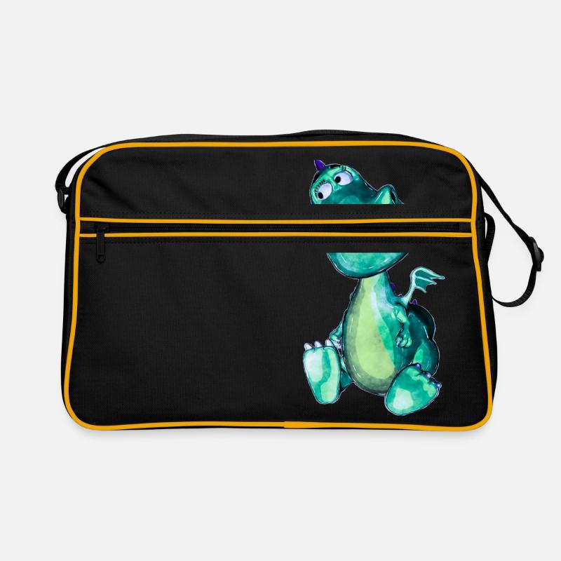 Dragon Ermel by Sabina Elisabeth - Retro Tasche - Schwarz/Gold