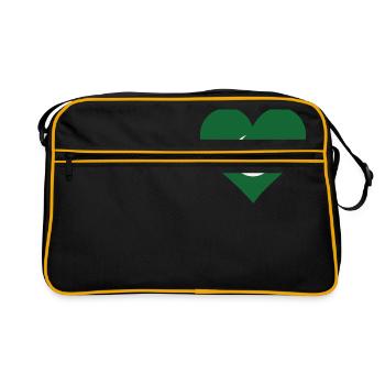 Un coeur pour le Pakistan - Sac Retro - noir/or - Devant