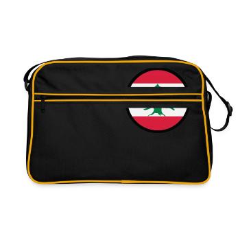 Under The Sign Of Lebanon - Retro Bag - black/gold - Front