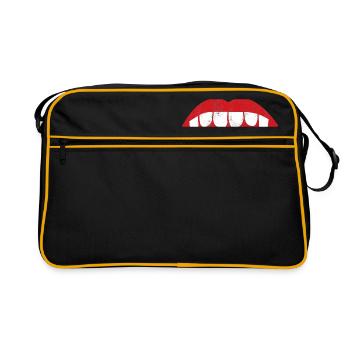 Fantastique / Dracula: - crocs Fangs - Sac Retro - noir/or - Devant