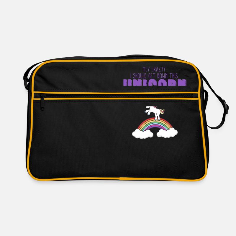 Unicorn: Moi? Fou? Je devrais Get Down Cette licorne Sac Retro